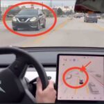 when-teslas-crash | TechSplicit A Tesla attempts to turn pretty aggressively in front of opposing traffic.