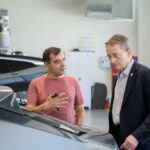 shashua_Gelsinger 1 | TechSplicit Intel CEO Pat Gelsinger (right) and Professor Amnon Shashua, Intel senior vice president and president and CEO of Mobileye, talk during Gelsinger’s visit to Mobileye headquarters in Israel in 2021. (Credit: Mobileye, an Intel Company)