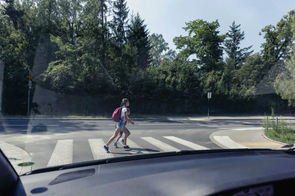 children crossing the street