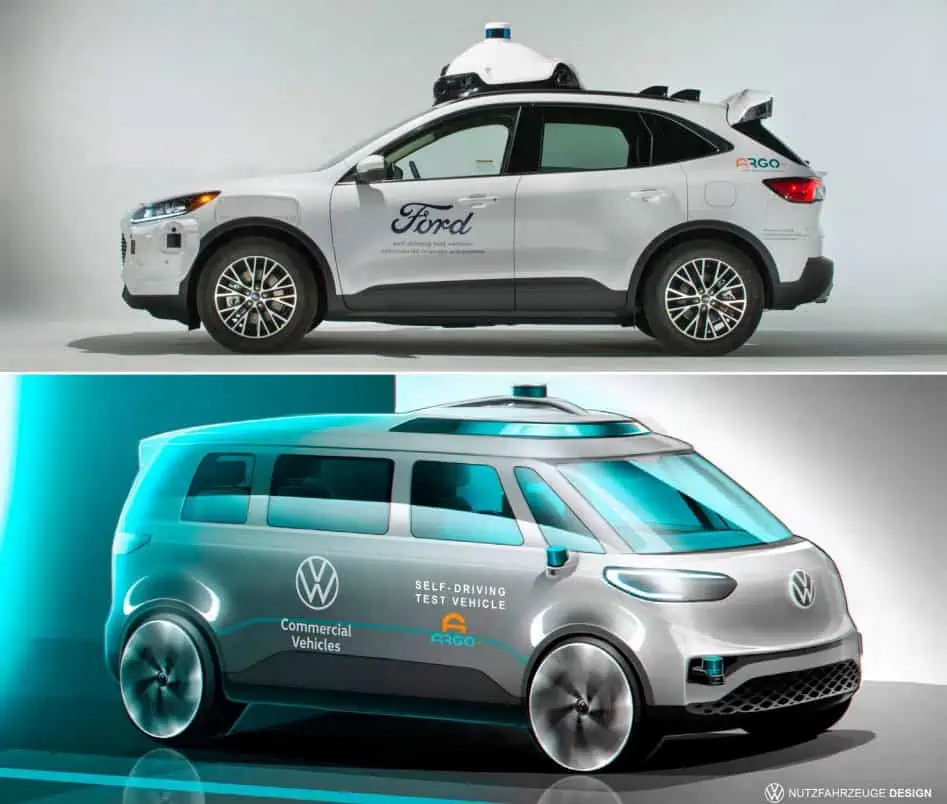 Ford with Argo, VW with Argo