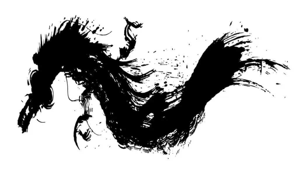 Dragon ink brush painting