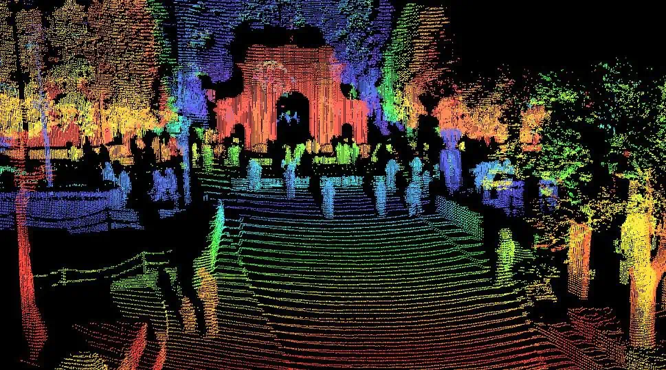 Chinese lidar company Hesai's point cloud image