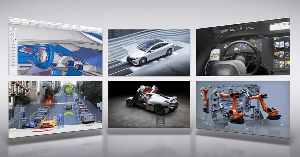 Nviida pitches AI and Omniverse to the auto industry.