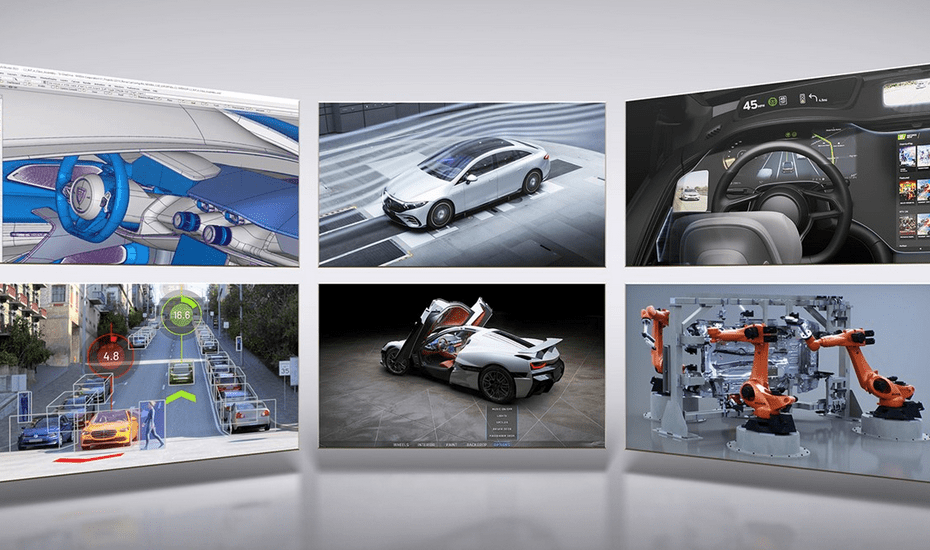 Nviida pitches AI and Omniverse to the auto industry.