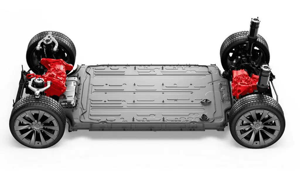 Tesla's Model X dual motor all-wheel drive platform