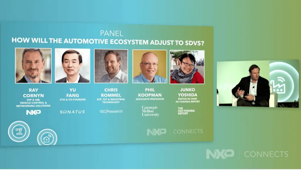 SDV panelists | TechSplicit How will the Automotive Ecosystem Adjust to SDVs? (Source: NXP Connects)