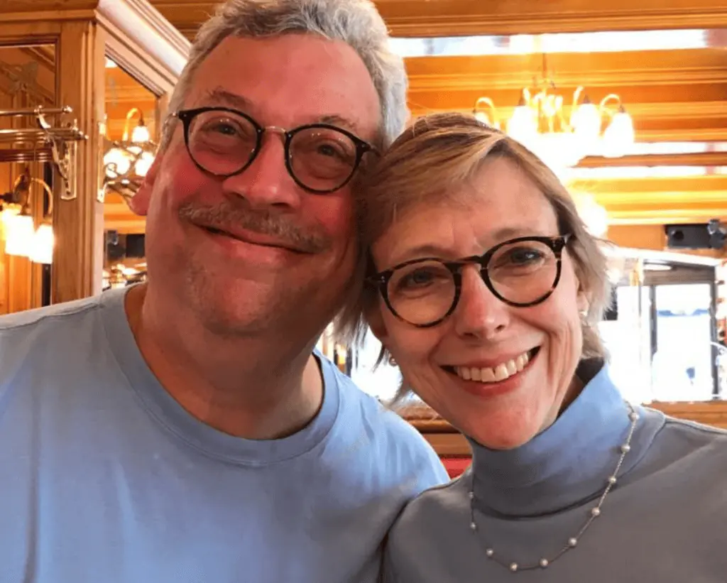 Journalist Adele Hars with her husband Emery Davis