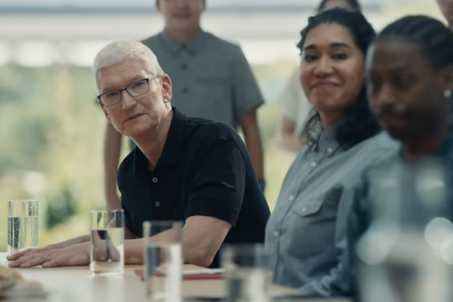Apple CEO Tim Cook in conversation with Mother Nature.
