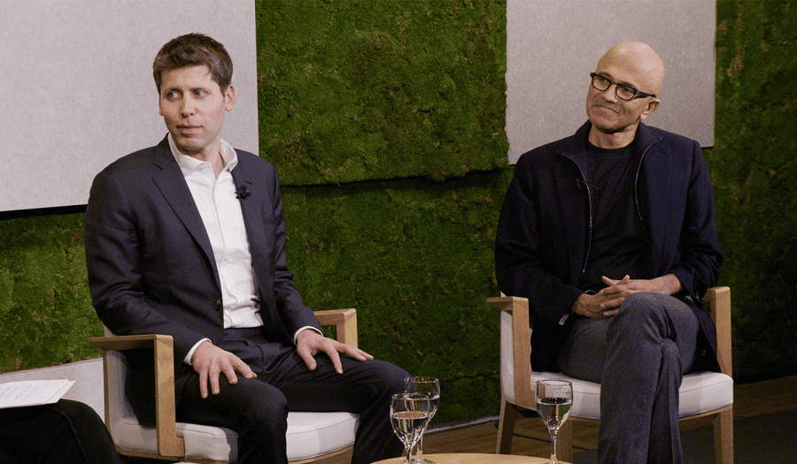 sam and satya | TechSplicit The Moral Bankruptcy of the Tech Titans