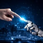 AI touching fingers | TechSplicit AI: Should I Be Faithful or Agnostic?