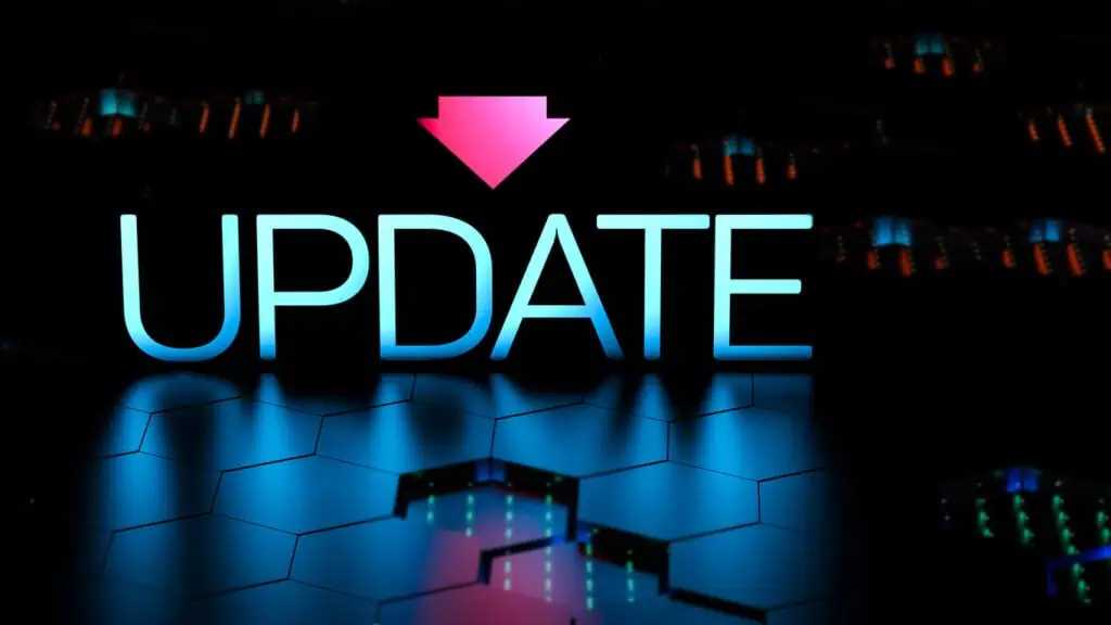 UPDATE concept digital neonText update and arrow in blur update software app 3D render | TechSplicit When Is an SDV Update an Update Too Far?