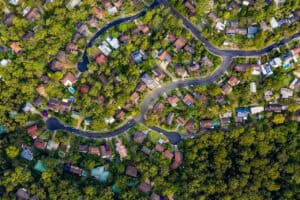 Sydney Suburb overhead perspective roof tops | TechSplicit