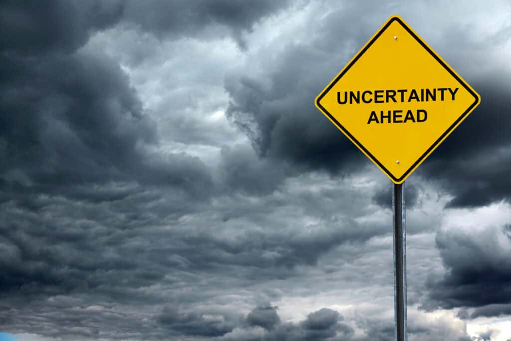 RoadWarningSignWithTextUncertainAheadInFrontOf | TechSplicit